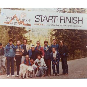 Jasper Banff Alberta Relay Race Photo Vintage Rocky Mountains Road Race Chasquis